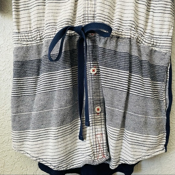 Anthropologie Postmark Brand Blue and White Stripe Tunic Top - Picture 9 of 15